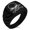 Black, variant on Stainless Steel Pirate Skull & Crossbones Chevron Pattern Biker Style Polished Ring