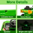 thumbnail image 2 of 12V Ride On Dump Truck Kids Ride On Car for Kids, Battery Powered Electric Car with Remote Control, Electric Dump Bed, Wear-Resistant Tires, 4 Wheels Tractor Ride On Toys, Green, 2 of 7