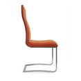 thumbnail image 2 of Orange Dining Chair with Brushed Stainless Steel Set of 2, 2 of 4
