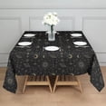 thumbnail image 3 of Black Gold Planet Moon Eye Pattern Square Tablecloth,Waterproof Square Table Cover,Wipeable Spillproof Washable Table Cover for Home Kitchen Party Decor 42"X42"(107x107cm), 3 of 6