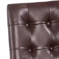 thumbnail image 2 of Benjara Button Tufted Fabric Counter Stool with Bucket Seating, Set of 2, Brown, 2 of 5