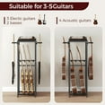thumbnail image 5 of Guitar Stand, Guitar Rack for Acoustic Holder, Electric Guitar, Bass, Multiple Guitar Rack Holder for 3 Guitars, Guitar Amp Accessories, for Home Music Studio, Black, 5 of 17