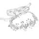 thumbnail image 1 of Diadema nupcial con diamantes de imitación plateados brillantes hecha a mano con flores decorativas para bodas, 1 of 8