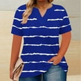 thumbnail image 1 of FcBaudy Hauts pour Femmes, Blouses et Chemises à Manches Courtes Col en V, Chemise à Manches Courtes Imprimée Surdimensionnée pour Femmes, Blouse en Polyester pour Femmes, 1 of 5