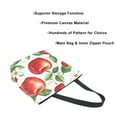 thumbnail image 3 of FORMRS Womens Canvas Tote Bag with Zipper Inner Pocket Shoulder Handbag, Apple Pattern, 3 of 7