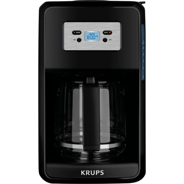 KRUPS 12 Cups Programmable Digital Black Coffee Maker