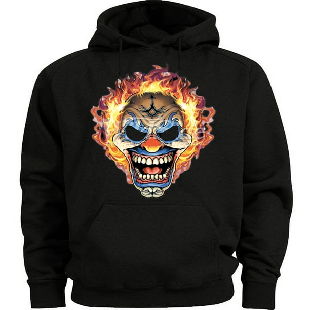 Evil Skull Thick Men’s Black Hoodie - Chad main image 1