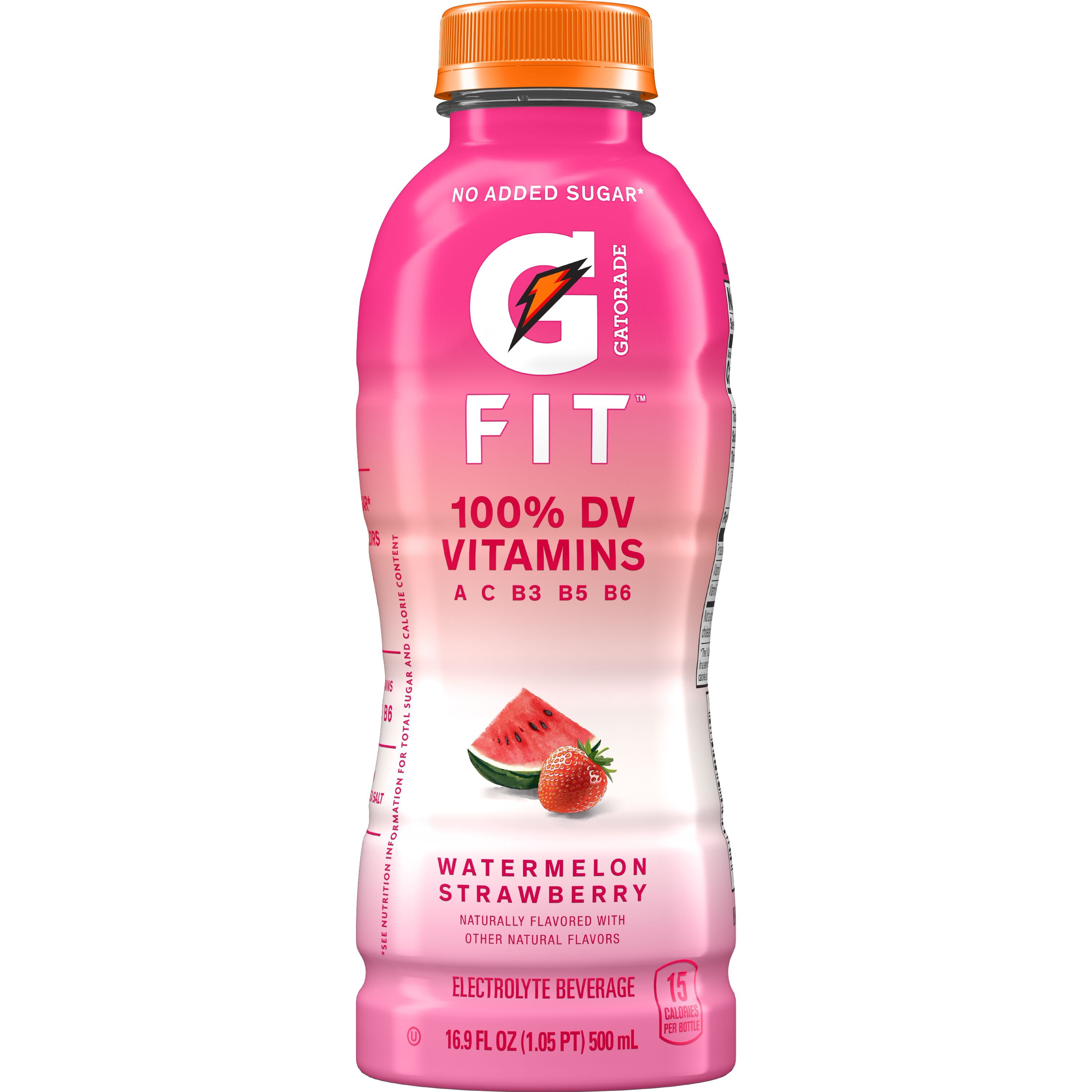 (4 pack) Gatorade Fit Watermelon Stawberry Sports Drink, 16.9 fl oz, 1 Count Bottle