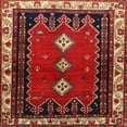 thumbnail image 1 of Ahgly Company Machine Washable Indoor Square Traditional Dark Gold Brown Area Rugs, 8' Square, 1 of 7