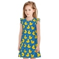 thumbnail image 1 of Balery Rubber Duck Camisón de princesa para niñas, pijama de algodón con mangas abullonadas, suave y bonito.-Medium, 1 of 6