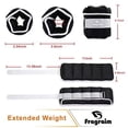 thumbnail image 2 of Fragraim Adjustable Ankle Weights 1-5 LBS Pair with Removable Weight for Jogging, Gymnastics, Aerobics, Physical Therapy, Resistance Training|Each 0.5-2.5 LBS, Total 5LBS, Grey, 2 of 3