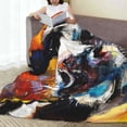 thumbnail image 6 of Honeii Cow Print Fleece Blanket - Throw Blanket for Bed, Sofa, Couch, Camping, and Travel , Microplush Ultra Soft Warm Blanket-80"x60", 6 of 7