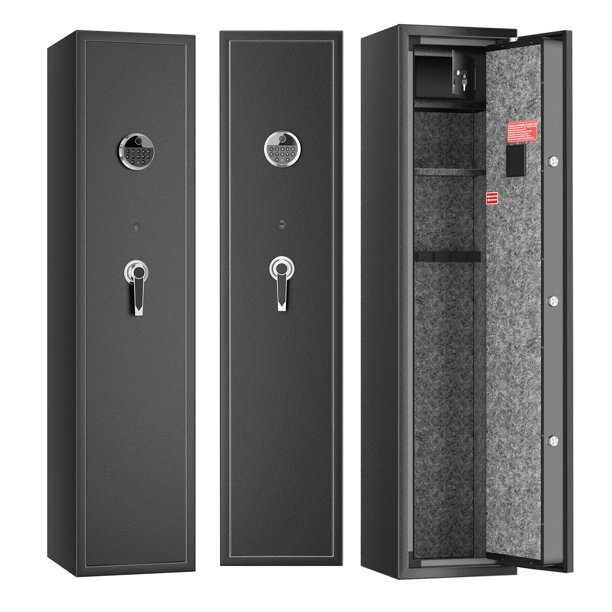 TTLIFE Large Biometric Rifle Safe，Quick Access 6 Gun Rifle Long Gun
