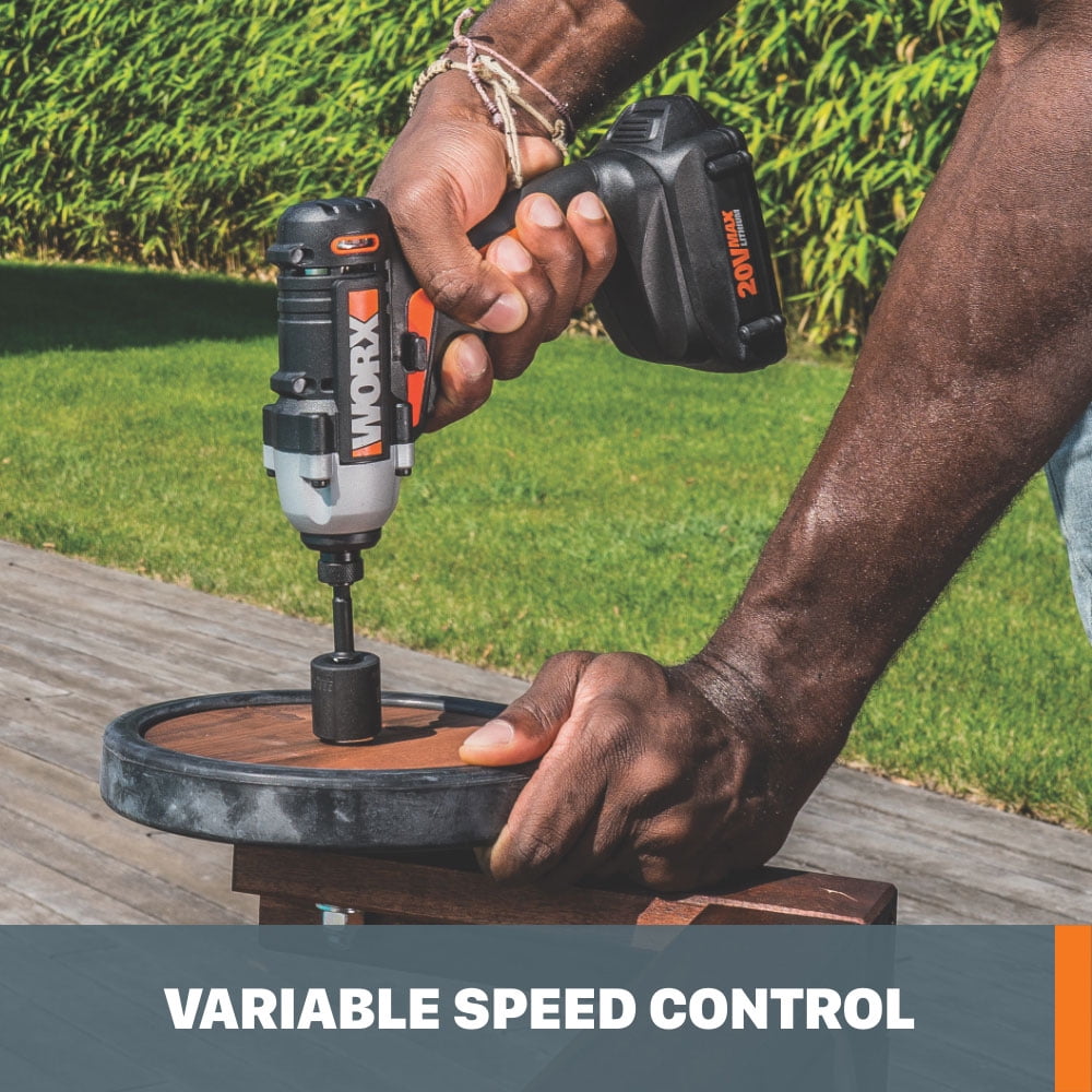 WORX WX911L 20 Volt Combo Kit with Power Drill, Impact Driver, AXIS Saw, and Batteries
