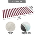 thumbnail image 3 of Haosy Dark Red and White Striped Bathroom Rugs Non Slip Absorbent Soft Plush Quick Dry Bath Mat, 39"x20", 3 of 8