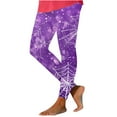 thumbnail image 2 of YOIAVAIOY Womens Halloween Leggings Black Cat Print Casual Yoga Pants Novelty Holiday Tights Spooky Season Outfits Purple M, 2 of 6