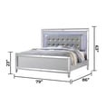 thumbnail image 5 of Sterling King 4 PC LED Bedroom set made with Wood in Silver, 5 of 5