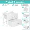 thumbnail image 3 of Stackable Storage Drawers Closet Organizers and Storage Fabric White 2 Drawer Dresser for Bedroom Modern, 3 of 18