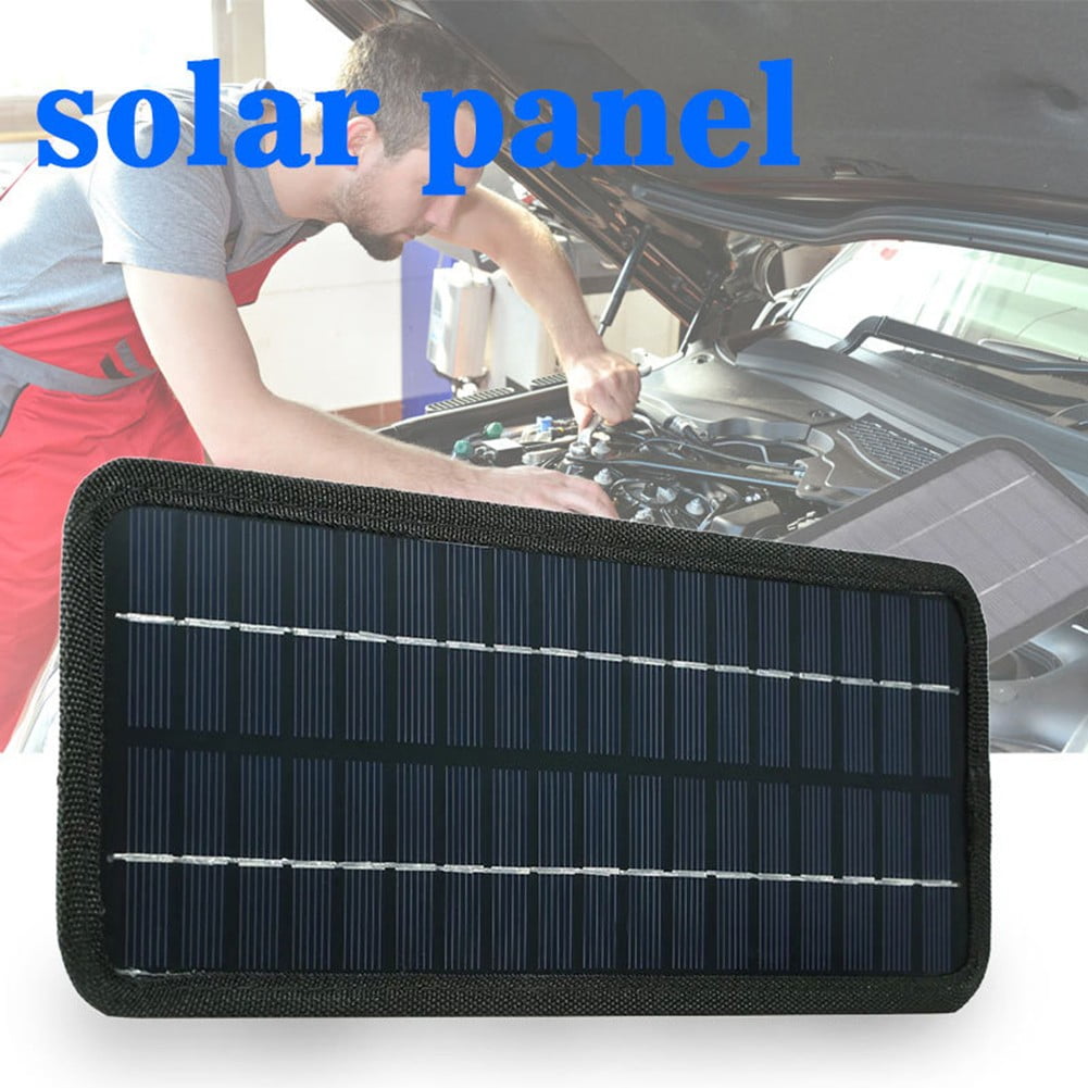 BUYISI 20W 18V DC Output Solar Panel Charger Used For Cars/Camping/Outdoor With Cigarette-Lighter Plug/Battery Charging Crocodile Clip