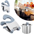 thumbnail image 2 of Stainless Steel Pot Side Clamp - Heat Resistant Spoon Holder with Anti Scald Grip for Cooking Serving & Kitchen Safety, 2 of 6