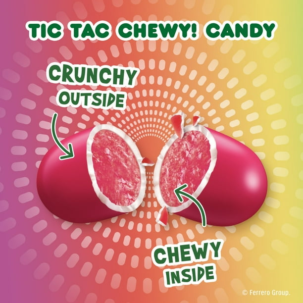TIC TAC CHEWY! Fruit Adventure Candy, Fruity Chewy Candy, 3.4 oz
