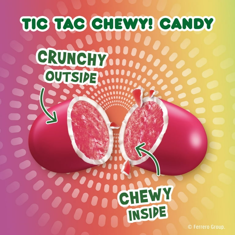 Tic Tac Chewy Fruit Adventure Candy 7 oz with Crunchy Outside and