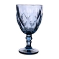 thumbnail image 4 of Juego 6 Copas de Vidrio Grueso con Diseño Diamante en Relieve, Capacidad 354 ml, Color Azul, 4 of 7