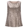 thumbnail image 5 of fatyb Womens Sequin Tank Tops Sleeveless Crew Neck Sparkly Shirts Fashion Glitter Clubwear Tops for Party, 5 of 6