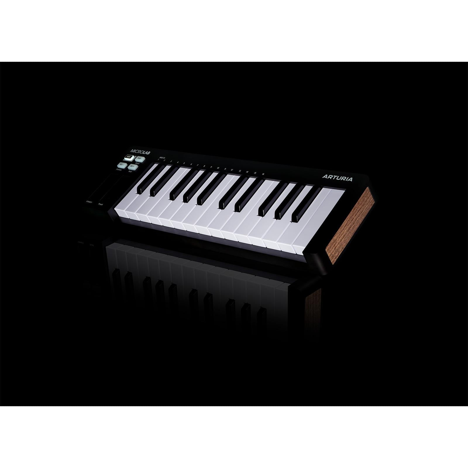 Arturia MicroLab mk3 Black Ultra-Compact MIDI Controller with Headphones Package