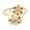 Golden, variant on Mightlink Women Open Wristband Flower Decor Adjustable Decor Polished Metal Solid Color Wrist Cuff Exaggerated Party Prom Club Arm Jewelry Bracelet