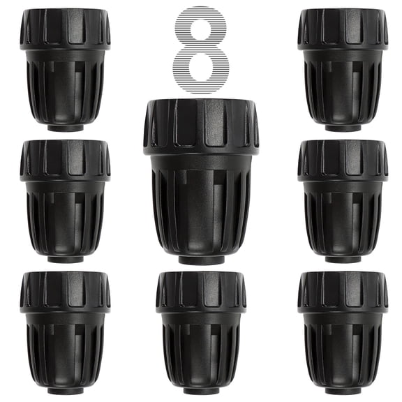 DUKOU Universal 3/4" Female Pipe Thread to 1/2" Drip Irrigation Tubing Adapter,8 Pack 1/2 In. Barbed Drip Line X 3/4 In. Faucet Pvc Adapter Connect 3/4" Fht Garden Faucet Hose Bibb