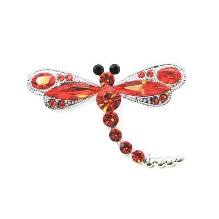 - Faship Gorgeous Blue Crystal Dragonfly Pin Brooch
