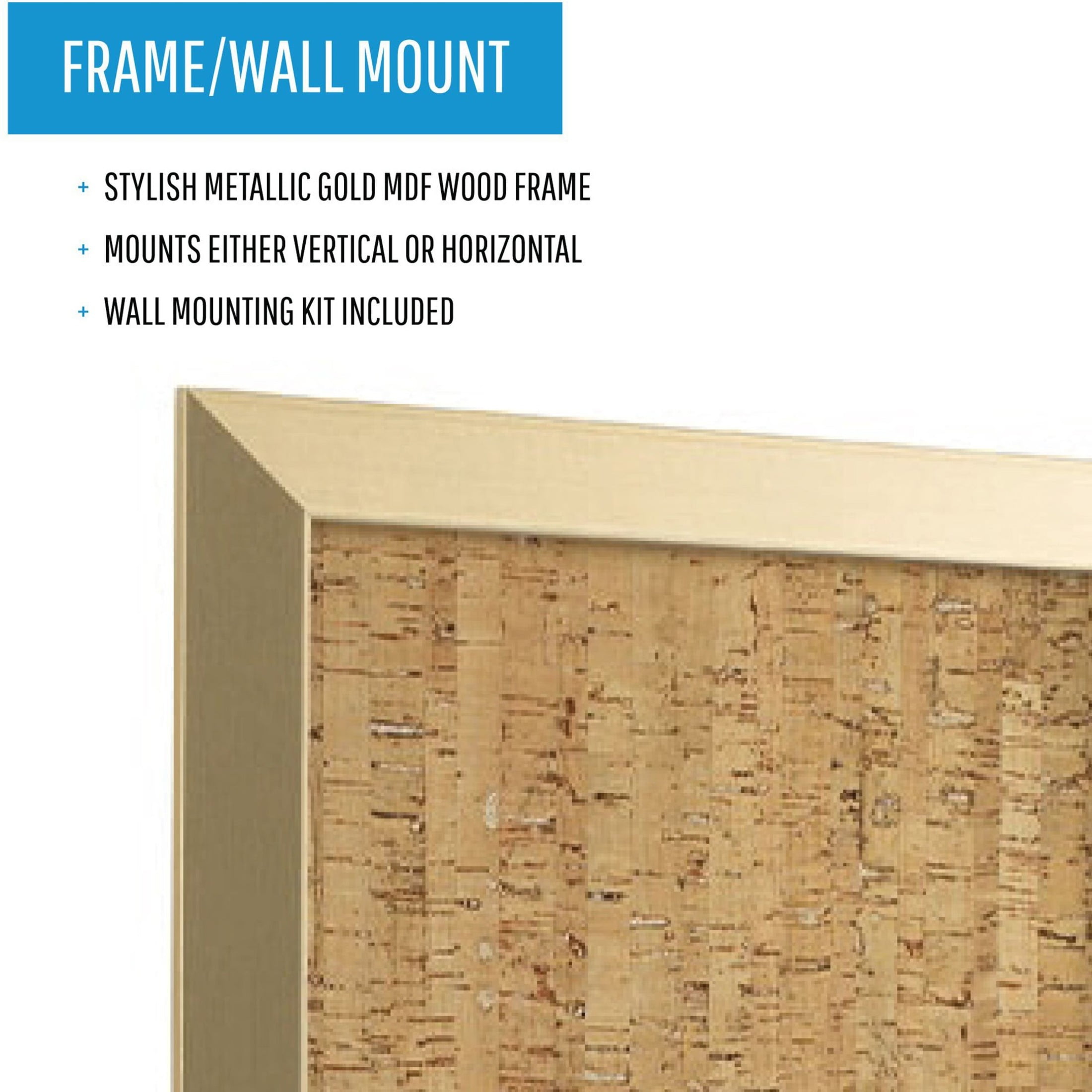 MasterVision MDF Framed Cork Board