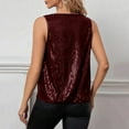thumbnail image 4 of Sequins Tank Tops for Women Sleeveless Sparkly Vest for Women Shiny Tops Party Tops for Holiday Tops for Women, 4 of 6