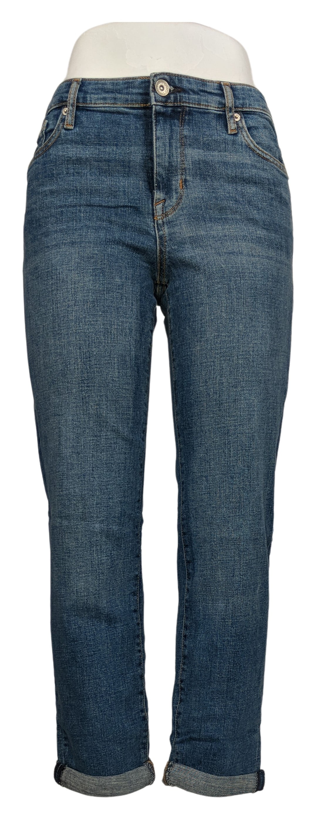 Chaps Women's Jeans Sz 2 Regular Boyfriend Fit Cotton Blue - Walmart.com