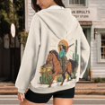 thumbnail image 4 of Yuyamidu Women's Sweatshirt Cowboys Sweatshirt Western Sweatshirts for Women Zip Up Hoodie Oversized Sweatshirts Long Sleeve Casual Drawstring Drop Shoulder Sweatshirts Jacket with Pocket 3XL, 4 of 8