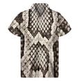 thumbnail image 2 of Camisas hawaianas con estampado 3D de piel de serpiente y pitón para hombre, camisas con botones y solapa, blusas holgadas de manga corta para calle, 2 of 5