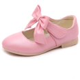 thumbnail image 4 of Children Princess Shoes Gold Pink White Girl Bow Leather Shoes Kids Sweet Dance Flats Flowers Girls Shoes Size 26-36 CSH791, 4 of 6