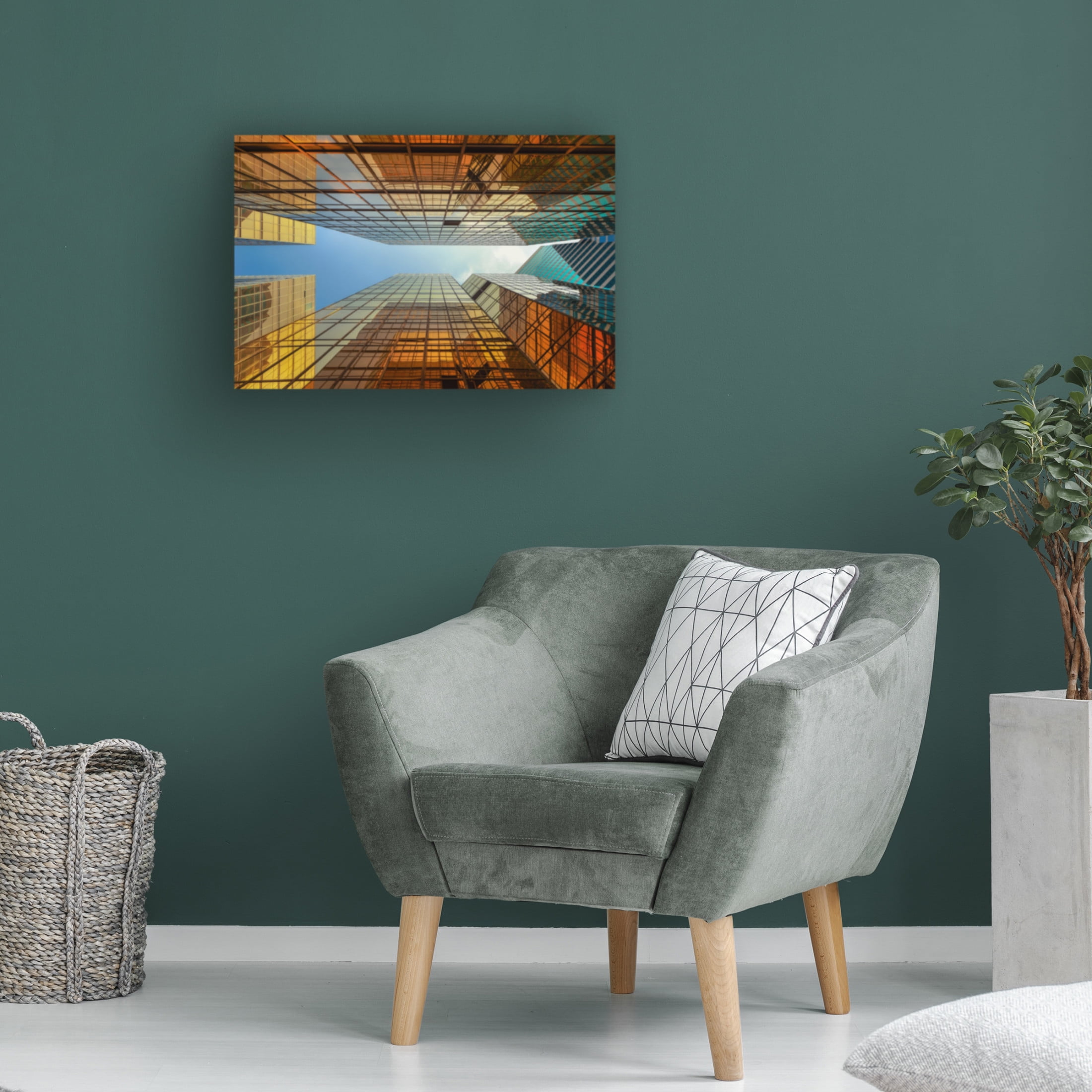Canvas Wall Art - Fabrizio Massetti 'Reflective Surface' Wall Art for Living Room, Bedroom, or Office D?cor by Trademark Fine Art - 19 x 12 Inches