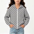thumbnail image 5 of Asgosdo Polka Dot Jackets for Girls Zip Long Sleeve Cute Lightweight Hooded Jacket with Pocket Size 4-12Y, 5 of 7