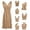 Khaki, variant on Women's Convertible Tie Strap Dress – Multi Way Short Sleeveless Dress with Pockets – Versatile Day to Night Outfit – Size S-XL