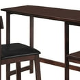 thumbnail image 3 of HomeRoots 285411 Vance Desk &amp; Chair  Black PU &amp; Espresso - 2 Piece, 3 of 6