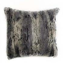 Blue Soft Plush Animal Faux Fur Luxury Throw Pillow - 20 x 30 in. Queen Size