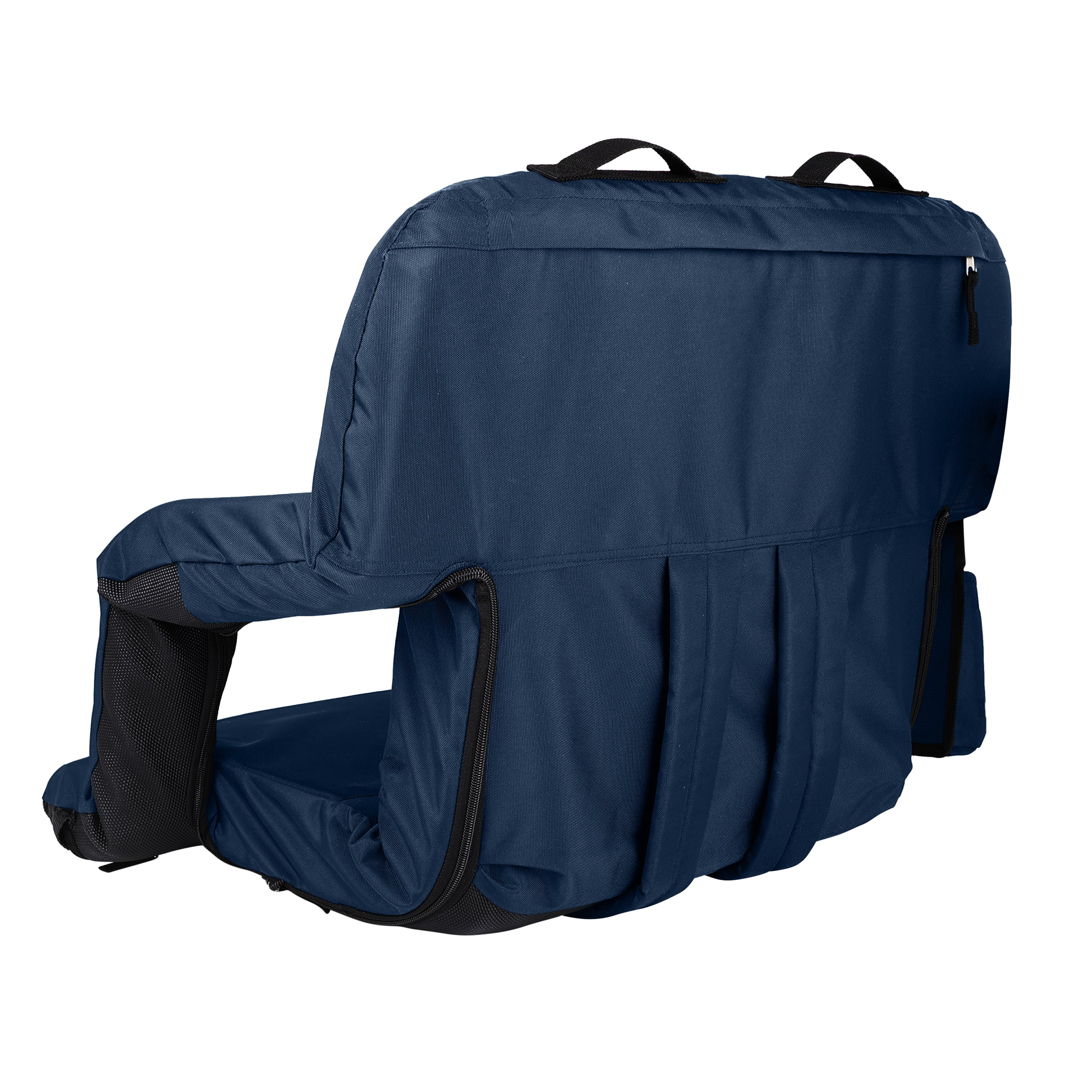 Cascade Mountain Tech 22" Wide Reclining Stadium Seat - with Pocket - Navy Blue