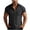 Black, variant on Summer Button Henley Shirts for Men Short Sleeve Cotton Linen Beach Shirt Lightweight Loose Casual Vacation Blouse Top with Pocket