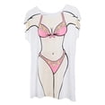 thumbnail image 1 of 2x Camiseta Mujer Color Diversión Encubrimiento Tops Cumpleaños Playa Piscina BLESIY bikini cuerpo cubrir, 1 of 8