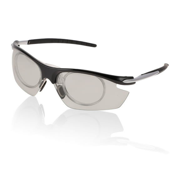 Unique Bargains 1 Pc Motorcycle Riding Goggles Anti-glare Tri-acetel Cellulose PC UV400 Cycling Sunglasses Light Gray Lens Black Gray Frame