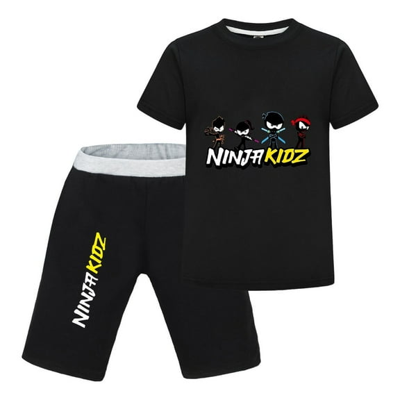 Toddler Ninja T-Shirt and Shorts Set – Cartoon-Themed Summer Outfit for Boys