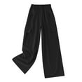 thumbnail image 4 of WUANDIXFA Pants for Teen Girls Lightweight Silky Jogger Pants for Girls Kids Toddler Warm Weather Cargo Loose High Waisted Pants Black,120, 4 of 4