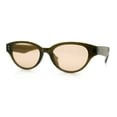 thumbnail image 4 of Womens Retro Hipster Cat Eye Horn Rim Plastic Fashion Sunglasses Green - Brown, 4 of 8